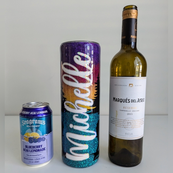 NEW Personalized MICHELLE 30 oz. Tumbler Custom Northern Lights Aurora Borealis - Picture 11 of 16